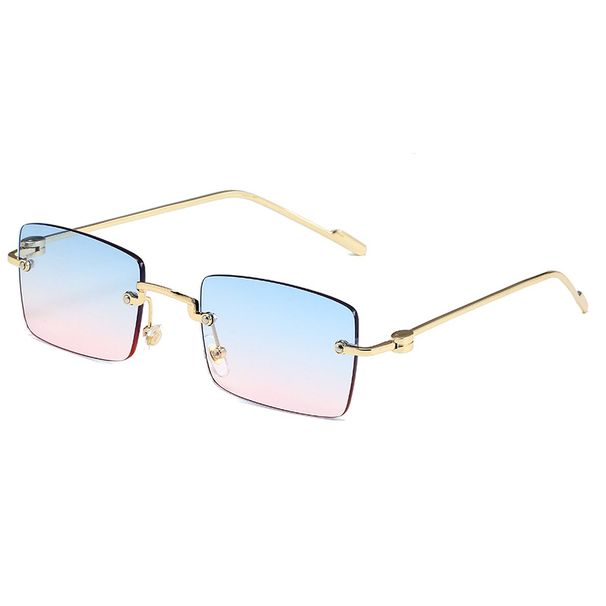 Women's Frameless Small Sunglasses - Fashion Trimmed, UV400 Protection, Trendy Style_viptrois.com