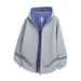 Unisex Vintage Plaid Hooded Zip-Up Sweatshirt - Oversized Casual Pullover For Men & Women_viptrois.com