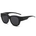 Men's Sunglasses Two In One Polarized Sunglasses For Myopia Women Set Round Frame Can Be Put On Myopia Glasses Sunglasses Set Ultra Light Large Frame_viptrois.com