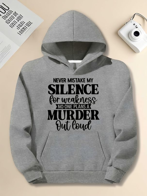 Women's Hooded Sweatshirt With Creative Patterns, Long Sleeve Polyester Knit, Casual Fall/Winter Pullover With Pockets_viptrois.com