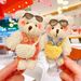 Creative Plush Pendant Shoulder Bag Sunglasses Bear Cartoon Clothing Bag Keychain Doll Doll Student Gift Accessories_viptrois.com