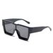 Fashion High-end One-piece Black Large-frame Square UV-proof Sunglasses, New Trendy Women's Sunglasses_viptrois.com