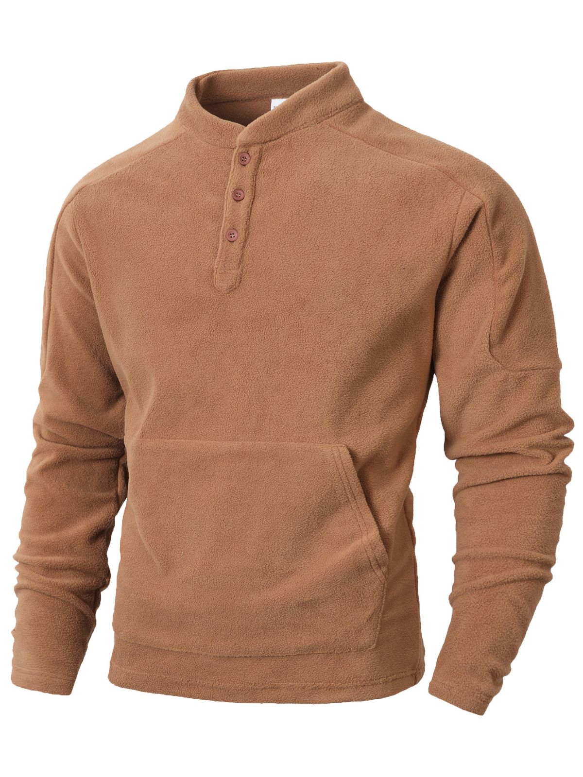 European Slim-Fit Stand Collar Sweatshirt – Long Sleeve Casual Pullover For Men, Autumn/Winter Minimalist Streetwear_viptrois.com