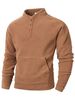 European Slim-Fit Stand Collar Sweatshirt – Long Sleeve Casual Pullover For Men, Autumn/Winter Minimalist Streetwear_viptrois.com