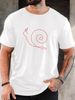 Maglietta Uomo 180g Cotone Puro Girocollo Stampa Lumaca Morbida Traspirante Top Estivo Monocolore Taglio Regolare Uso Quotidiano Casual_viptrois.com