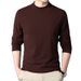 Half High Long Sleeve Mid Collar Thermal Korean Style Men's Casual Inner Layer Base Shirt Trendy T-Shirt_viptrois.com