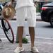 Premium Products 2024 Gaojie Instagram Multi Pocket Spring/Summer Straight Sleeve Wide Series Sports And Casual Jacquard Split Shorts For_viptrois.com