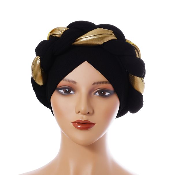 Twisted color matching ethnic headscarf ladies twisted fashion spot thick braid headband headband_viptrois.com