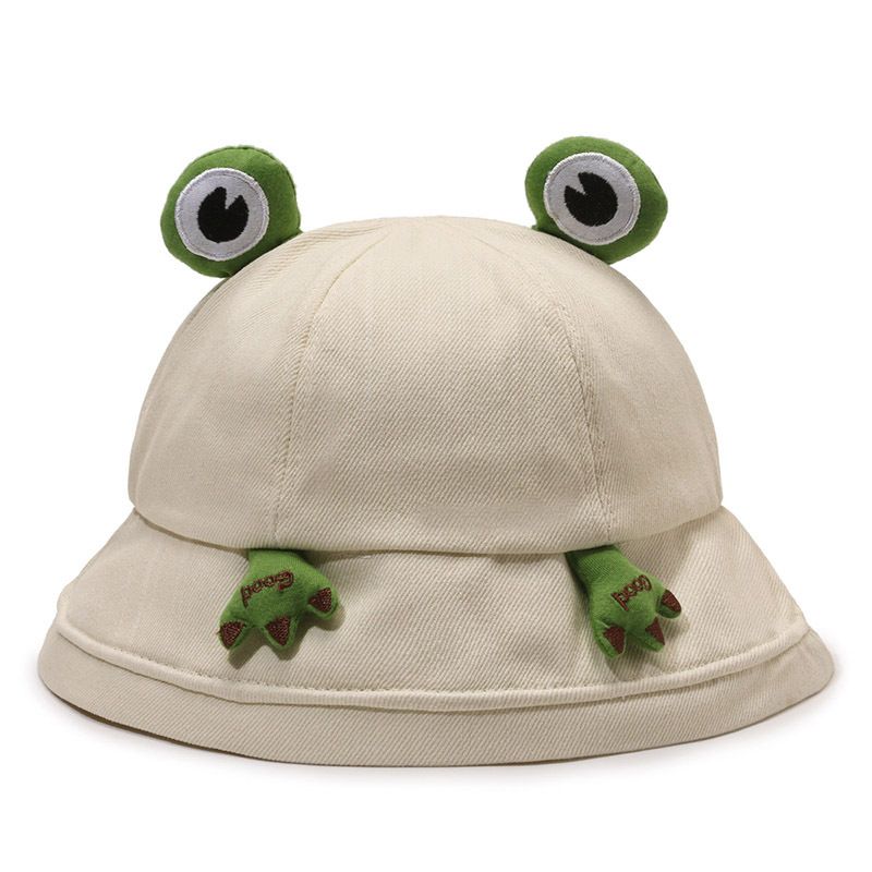 Cute Frog Hat Female Fashion Fisherman Hat Style Student Cartoon Sun Hat Basin Hat_viptrois.com