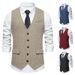 Retro Single-breasted Men's Suit Vest Casual Business_viptrois.com