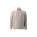 Men's Half-Zip Sweater – Cable Knit Oversized Pullover (M-XXXL, Vintage-Inspired Unisex Design For Couples & Streetwear)_viptrois.com