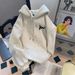 Cityboy Teen Design Sense Niche Fleece Thickened Sweater Autumn And Winter 2024 New Loose Hooded Jacket_viptrois.com
