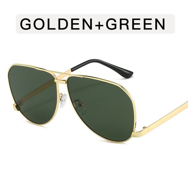 Fashion double beam aviator sunglasses new men's metal sunglasses retro large frame sunglasses for women_viptrois.com