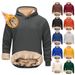 Men's Clothing Autumn And Winter New Plus Velvet Hooded Sweatshirt Casual Pullover Hoodie Men's Clothing Tops_viptrois.com