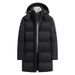 Men's Unisex 90% White Duck Down Solid Color Thickened Hooded Ski Jacket Warm Coat Extreme Cold-Proof_viptrois.com