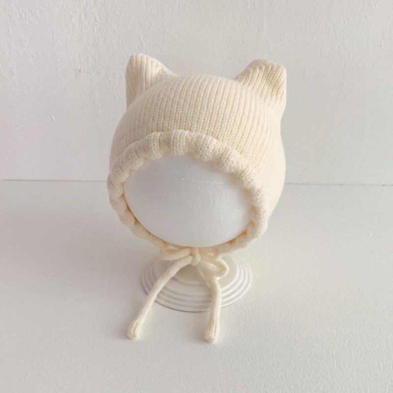 Kids'hats Baby halogen door cap Cute cat ears Warm wool ear cap for baby winter_viptrois.com