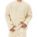 Men's Casual Hoodie - Loose Fit Cotton Pullover Sweatshirt For Gym, Running & Streetwear (Black, Grey, Beige, Khaki, White-Grey) - M-XXXL_viptrois.com