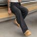 Vintage Washed Straight Leg Loose Fit Jeans | High Street Wide Trousers For Men Casual Style Effortless Versatility_viptrois.com