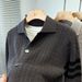100% Pure Wool Men’s Cardigan – Timeless Knit Blazer (M-3XL, Grey/Black/Khaki)_viptrois.com