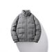 Autumn And Winter New White Duck Down Warm Short Jacket Teen Tide Stand-up Collar Light Luxury Top_viptrois.com