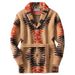 Loom European American Cross-Border Men's Clothing Autumn And Winter Heavy Jacquard Sweater Mid-Length Open Front Lace-Up_viptrois.com