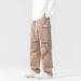 Men’s Utility Cargo Pants – Oversized Streetwear Trousers With Adjustable Waist & Multi-Pockets (Black/Grey/Khaki/Army Green)_viptrois.com