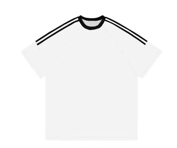 American Streetwear Brand Print Short Sleeved T-Shirts for Men Popular Couple Tops Cotton Three Prong Casual Wear_viptrois.com