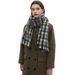 Unisex Autumn and winter bristle short beard small plaid scarf shawl_viptrois.com