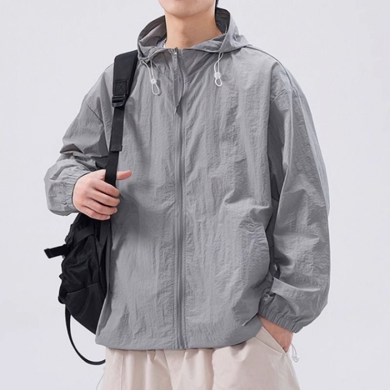 Men's Lightweight UPF50+ Sun Protection Hoodie - Breathable Summer UV Blocking Jacket For Outdoor Travel, Hiking & Casual Wear_viptrois.com