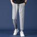 Men's Clothing Thin Ice Silk Casual Pants Quick Drying Versatile Sports Pants Version Of Nine Point Pants_viptrois.com
