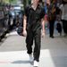 Men's multi pocket design workwear pants with loose collar and solid color casual jumpsuit_viptrois.com