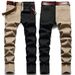 Men's Clothing New Stretch Jeans Men's Foreign Trade Hot Style Men's Pants Men's Trousers Splicing Two Color_viptrois.com