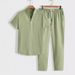 Men's Clothing Casual Sports Suits Short Sleeved Trousers Solid Color Trend T-shirt Sets_viptrois.com