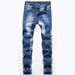 "Men's Stretch Straight Fit Jeans – Classic Washed Denim In Dark & Light Blue (Sizes 28-42)"_viptrois.com