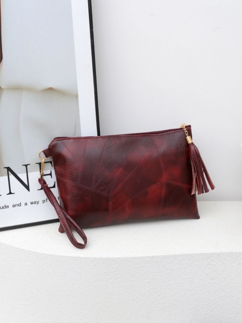 Women's Bags Autumn And Winter Textured Retro Bag For Women New Texture Design Underarm Bag Fashionable Tassel Pleated Shoulder Bag_viptrois.com
