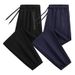 Men's Breathable Jogger Pants With Adjustable Drawstring Waist, Lightweight & Comfortable For Casual & Sports Wear (Black, Blue, Brown, Gray)_viptrois.com