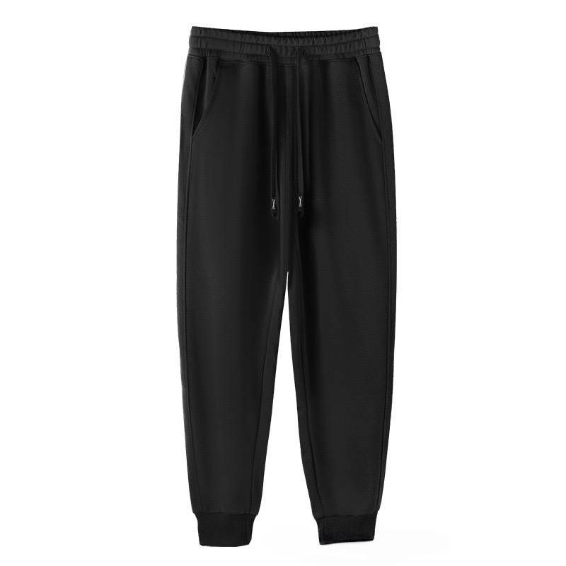 2025 New Style 320g Cotton Stitching Ankle-length Sweatpants For Couples, Loose And Slim-fitting, Sports And Casual, Comfortable Long Pants_viptrois.com