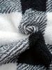 Men's Clothing Plaid Faux Fur Hooded Sweatshirt - Winter Cozy Fleece Pullover With Kangaroo Pocket, Oversized Fit, Soft & Warm Casual Streetwear_viptrois.com