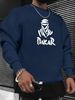 Men's Loose Casual Fashionable Letter Pattern Printed Round Neck Long Sleeved Pullover Hoodie For Autumn And Winter_viptrois.com