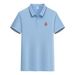 TO-MMY Casual Fashion Brand Polo Shirt Regular Style Fully Embroidered Crown Lion Pattern Logo Letter Brand Pattern Polo Shirt_viptrois.com