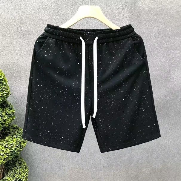 Men's Starry Sky Trendy Casual Loose Fit Five Point Pants Summer Beach Shorts Fashion Versatile_viptrois.com