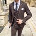 Men's Three-piece Suit Korean Style British Slim Plaid Wedding Casual Three-piece Suit_viptrois.com