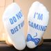 Mid-tube socks soles letter non-slip glue creative casual sports socks game socks_viptrois.com