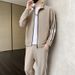 Men's Clothing Sports Suit Sweatshirt Cardigan Jacket Spring Loose Casual Clothes Autumn Two Piece Suit_viptrois.com