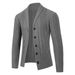 Pure Casual Sweater Export New Cross-Border Loose Long Sleeve Turn-Down Collar European And American Simple Jacket Men's_viptrois.com