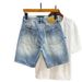 Heavy Duty Straight Leg Denim Shorts For Men Style High Street Fashion Retro Loose Casual Versatile Trendy Brand_viptrois.com