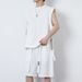 Summer Fitness Sports Large Shoulder Vest Set For Men Loose Sleeveless Two-Piece New Men's Clothing_viptrois.com