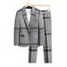 A Men's Casual Business Gentleman's Striped And Color-matched Stylish Suit For The Groom And Best Man, A Two-piece Suit And Trousers For The Wedding_viptrois.com