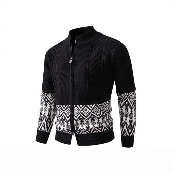 "Men's Autumn Knitted Cardigan Sweater - Soft Long Sleeve Loose Fit Casual Pullover For Relaxed Style_viptrois.com