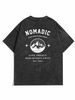 Men's Clothing Heavy Washed Cotton Short Sleeved T Shirt Casual Trend Unisex Summer Ins Black Round Neck Top Trendy Versatile Half Sleeve_viptrois.com